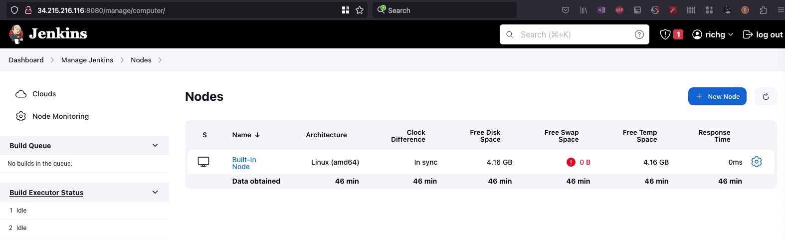 jenkins built in node